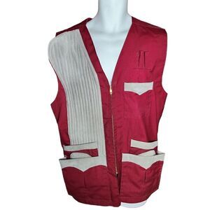 Vintage Shooters Wear Vest Scatter Gunner Size 44 Maroon Mens Made in USA